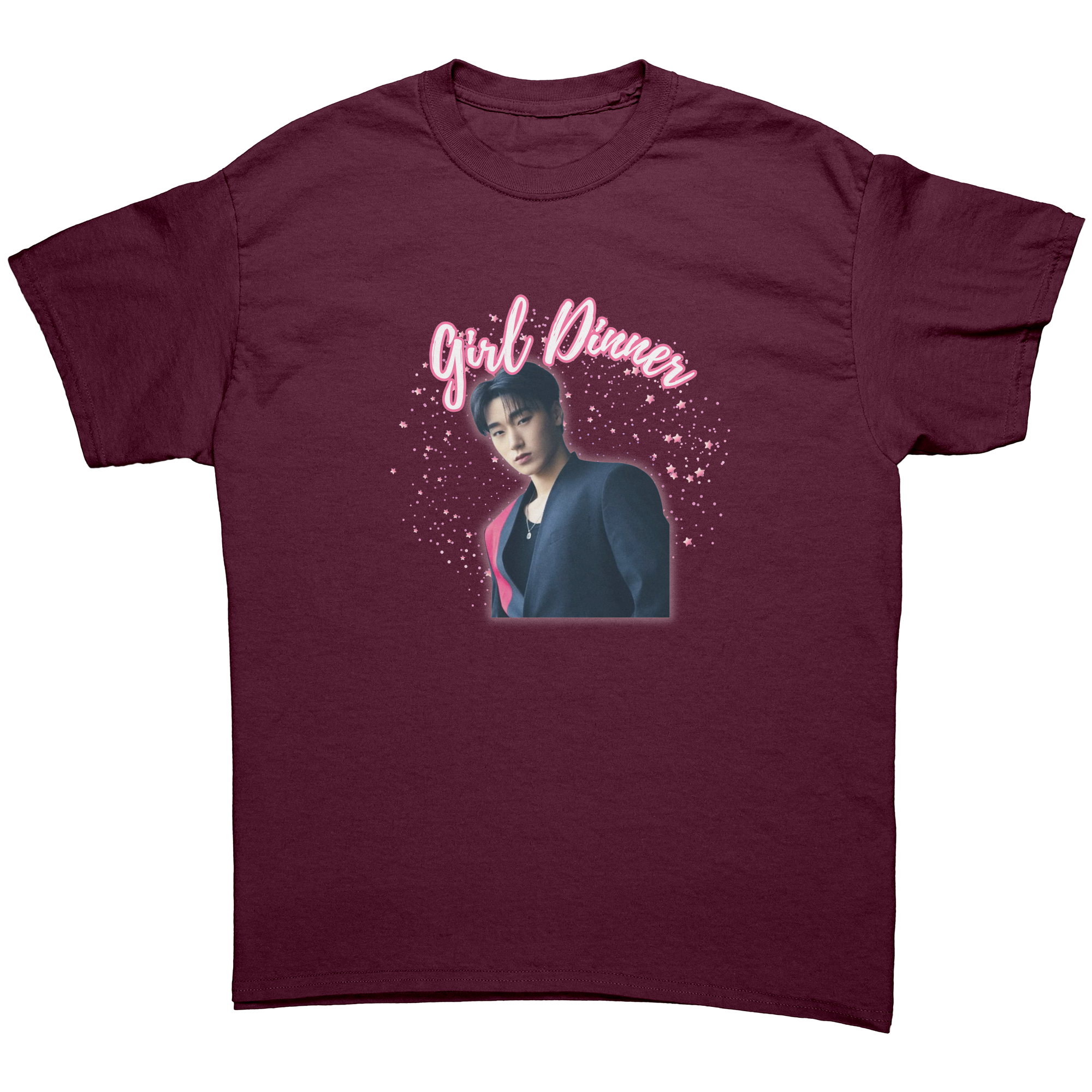 ATEEZ_Choi_San_Girl_Dinner_Tee__Funny_Maroon_Front_Mockup.png