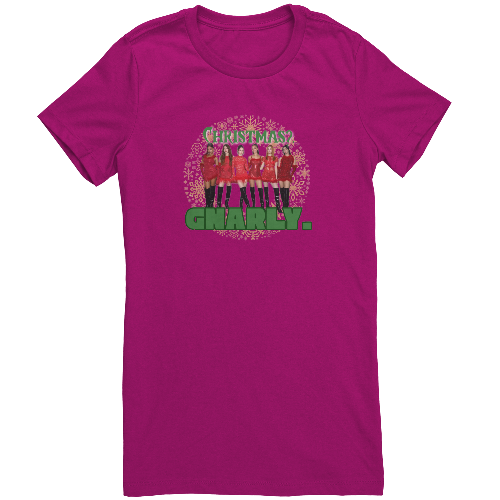 Christmas_Gnarly_Fitted_Katseye_Tee___Berry_Mockup.png
