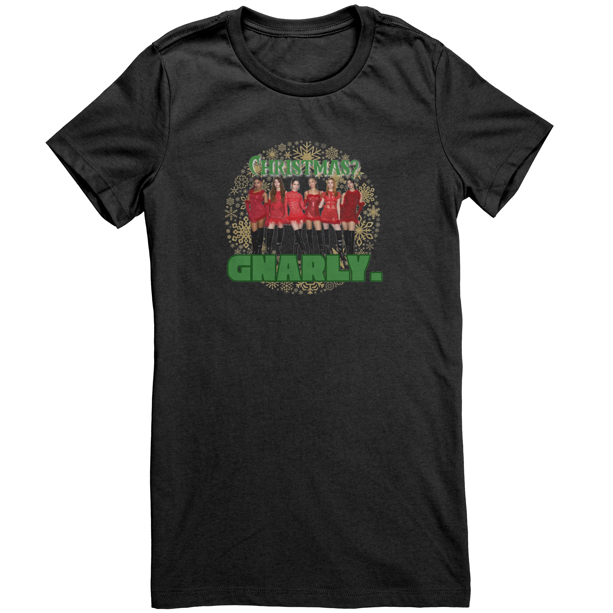 Christmas_Gnarly_Fitted_Katseye_Tee___Black_Mockup.png