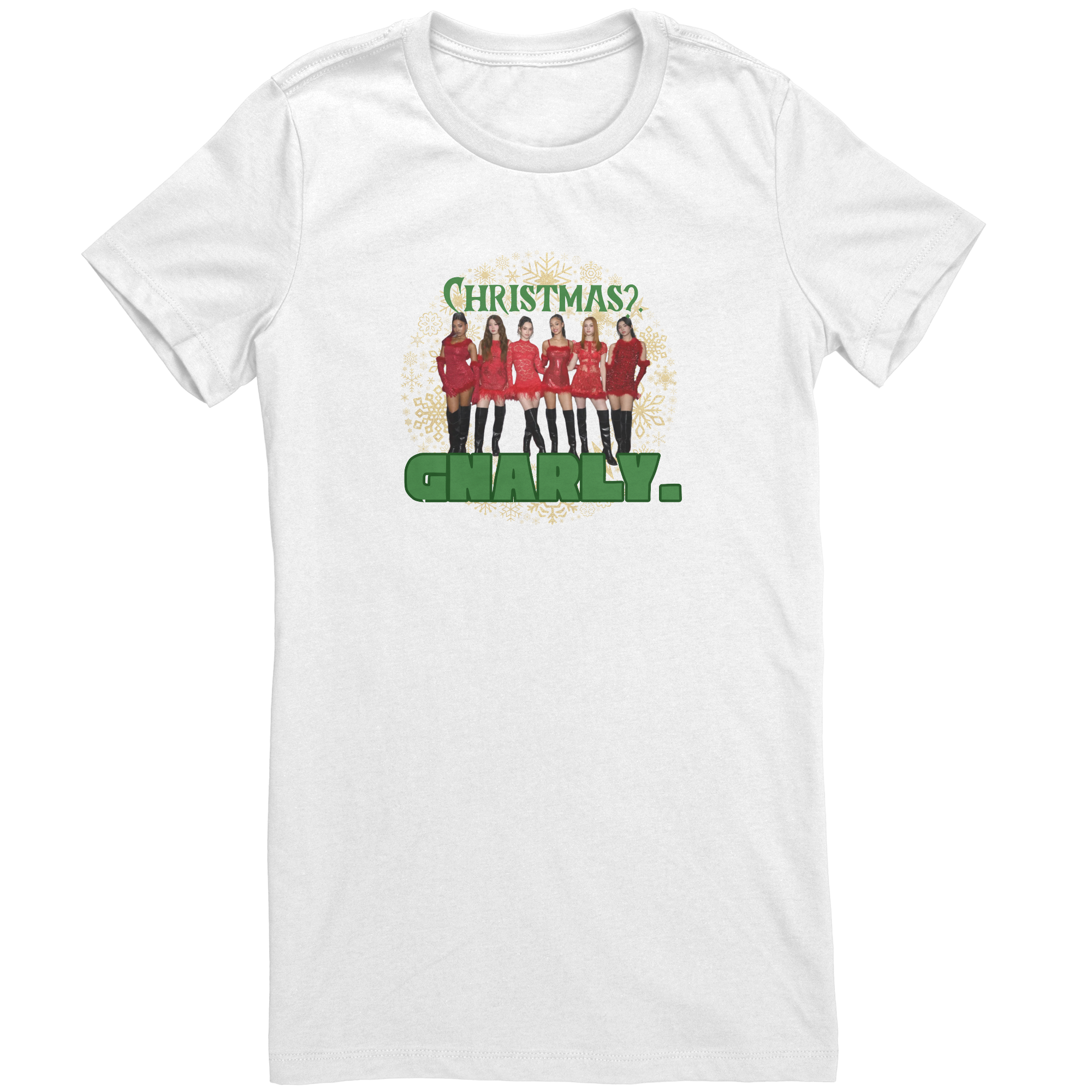 Christmas_Gnarly_Fitted_Katseye_Tee___White_Mockup.png