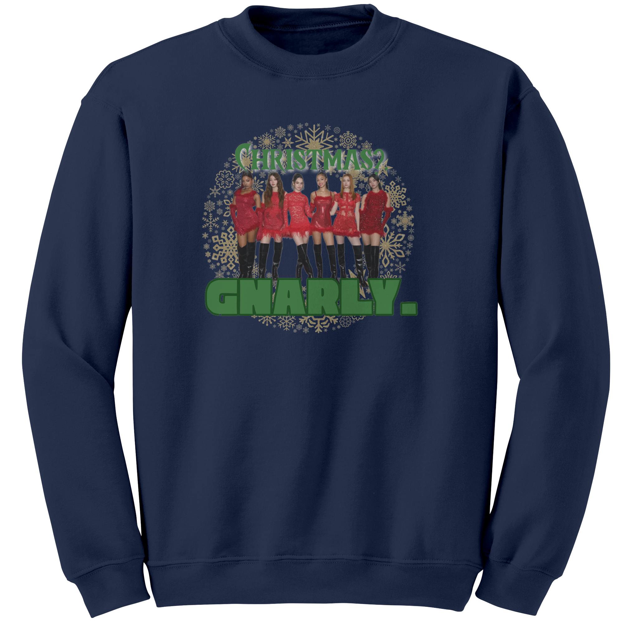 Christmas_Gnarly_Katseye_Sweatshirt___Navy_Mockup.png
