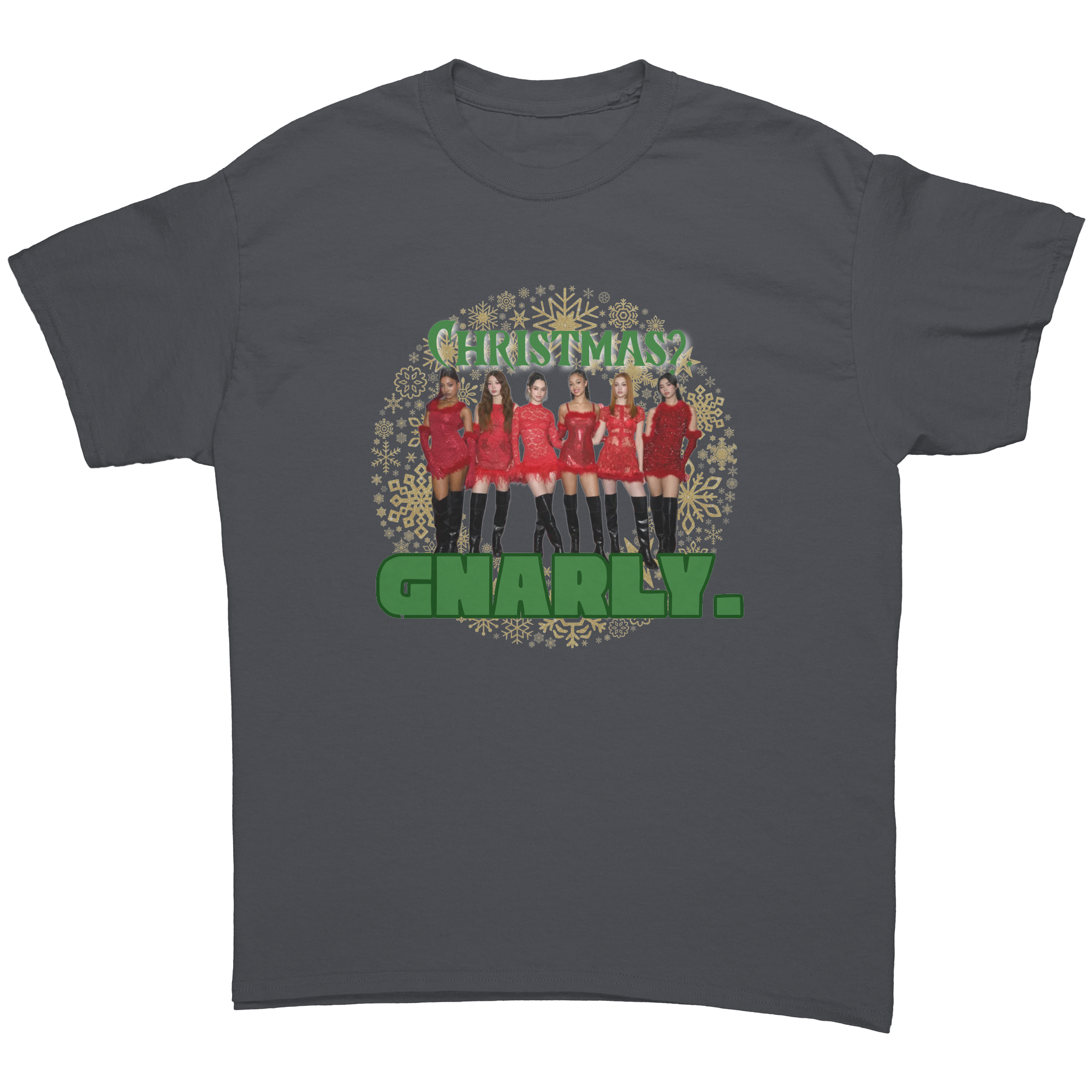 Christmas_Gnarly_Katseye_T-Shirt__Kpo_Charcoal_Front_Mockup.png