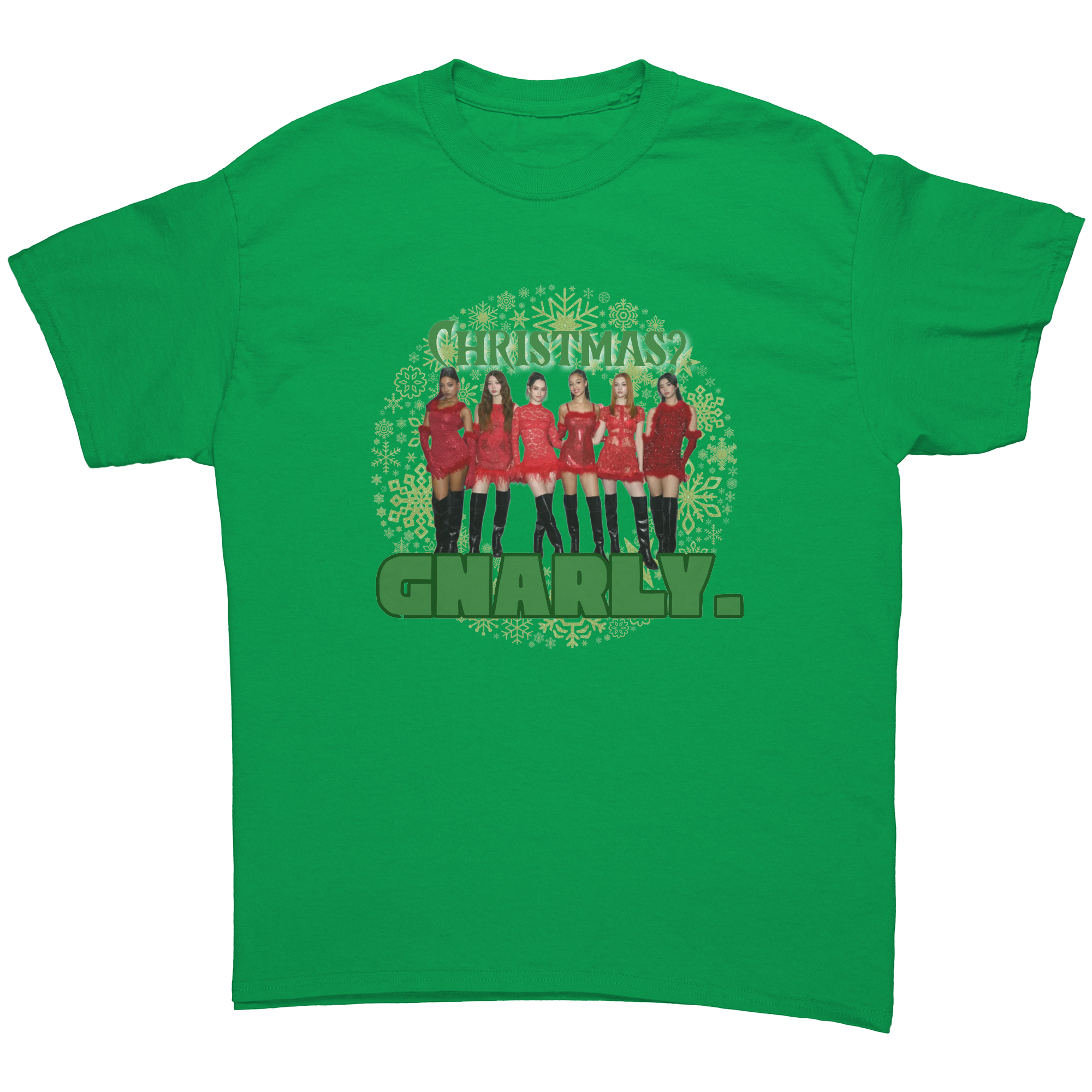 Christmas_Gnarly_Katseye_T-Shirt__Kpo_Irish_Green_Mockup.png