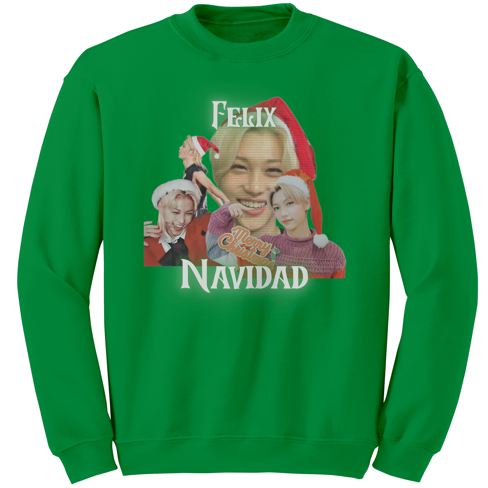Felix_Navidad_Sweatshirt__Funny_Stray_K_Irish_Green_Mockup.png
