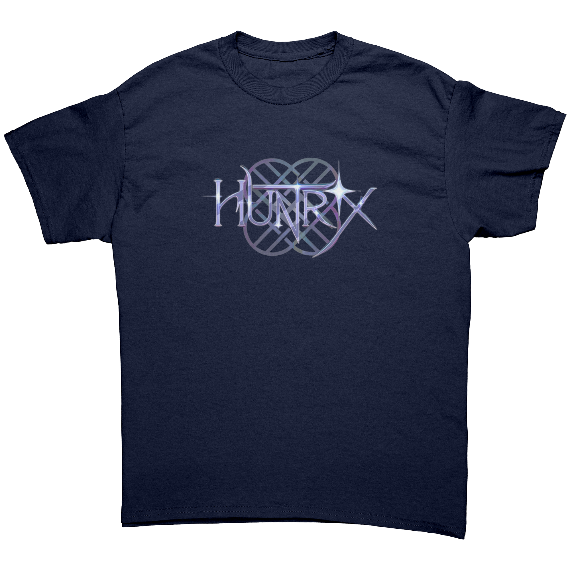 Huntrix_T-Shirt__Futuristic_Demon_Hun_Navy_Front_Mockup.png