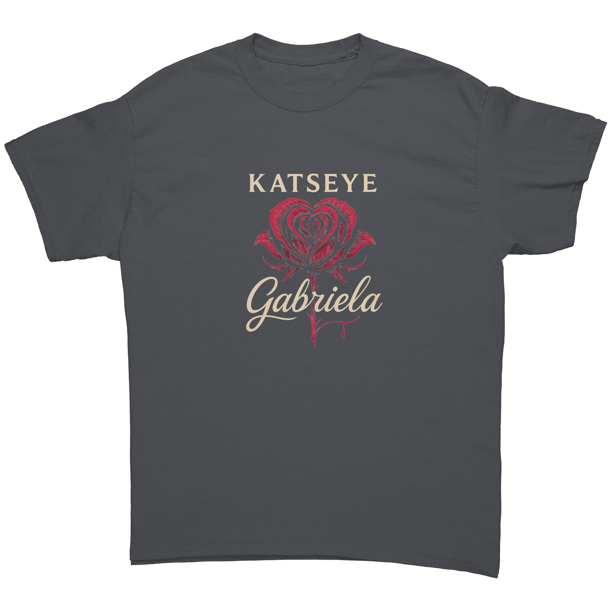 Katseye_Gabriela_Rose_Tee__Dramatic_R_Charcoal_Front_Mockup.png