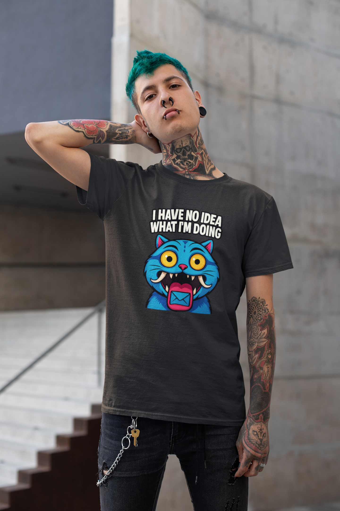 Derpy Tiger “I Have No Idea What I’m Doing” T-Shirt | K-Pop Demon Hunters Tee