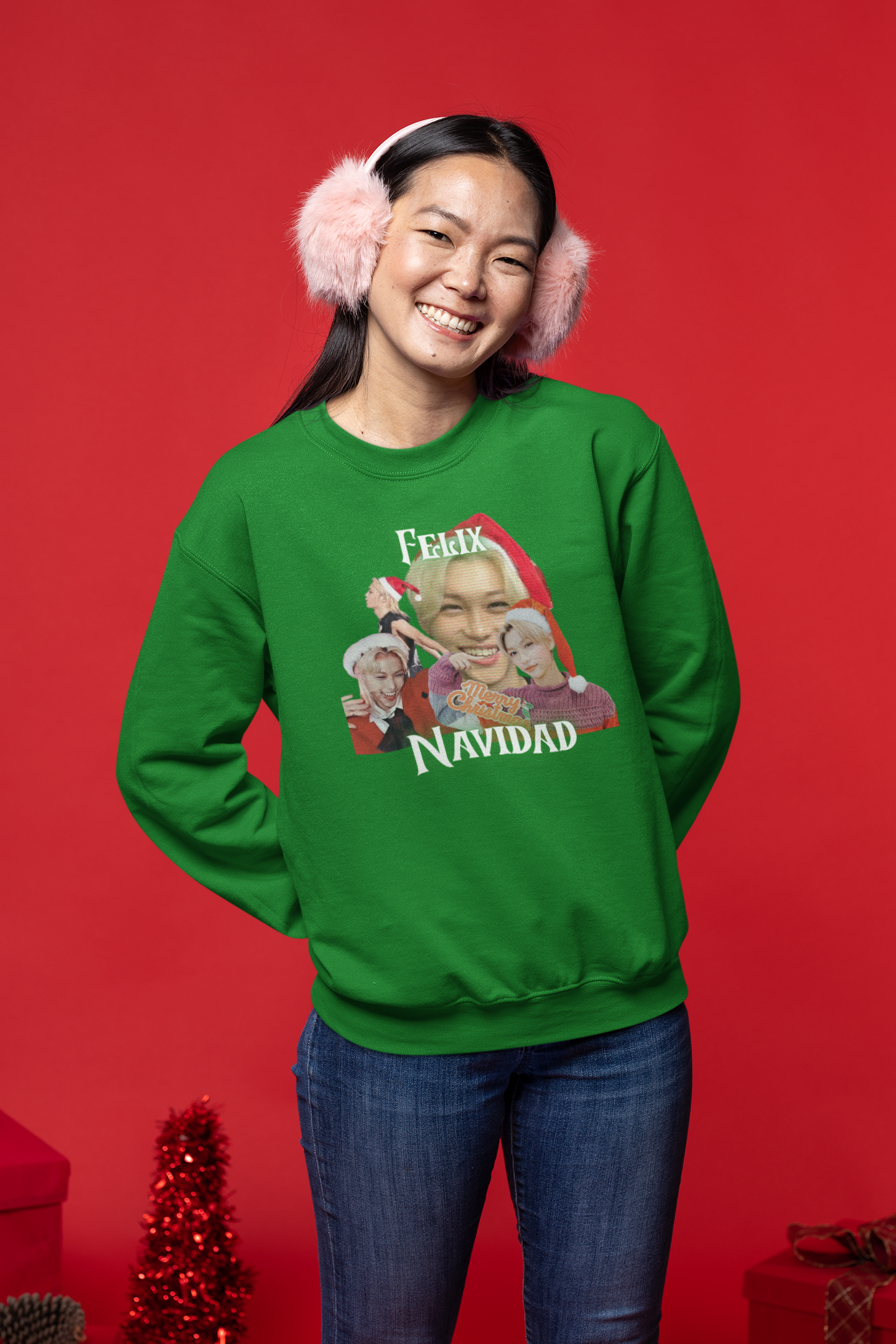 Felix Navidad Sweatshirt | Funny Stray Kids Christmas Sweater
