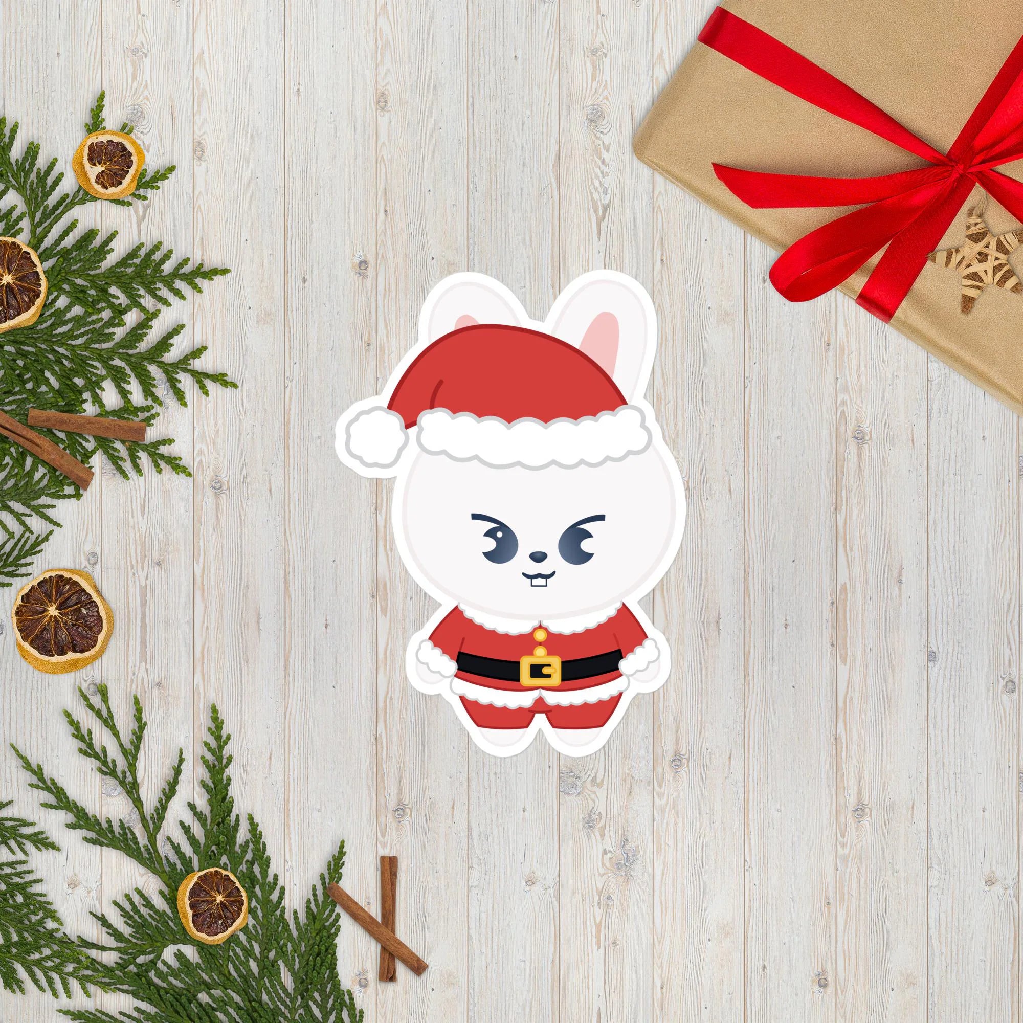 Leebit Santa Sticker • SKZOO Lee Know Christmas Vinyl Decal