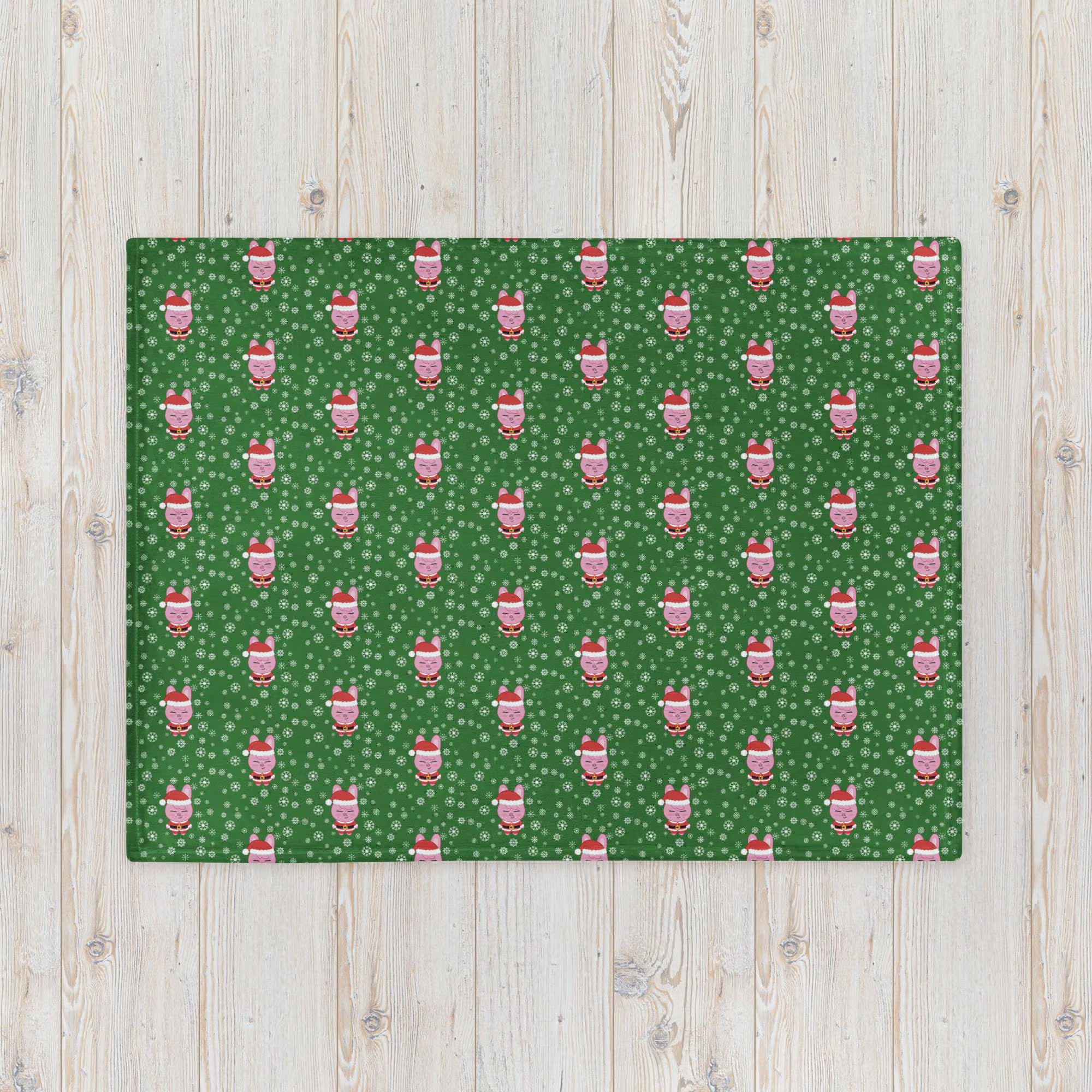Dwaekki Santa Blanket – SKZOO Christmas Blanket – Cozy Holiday K-Pop Throw