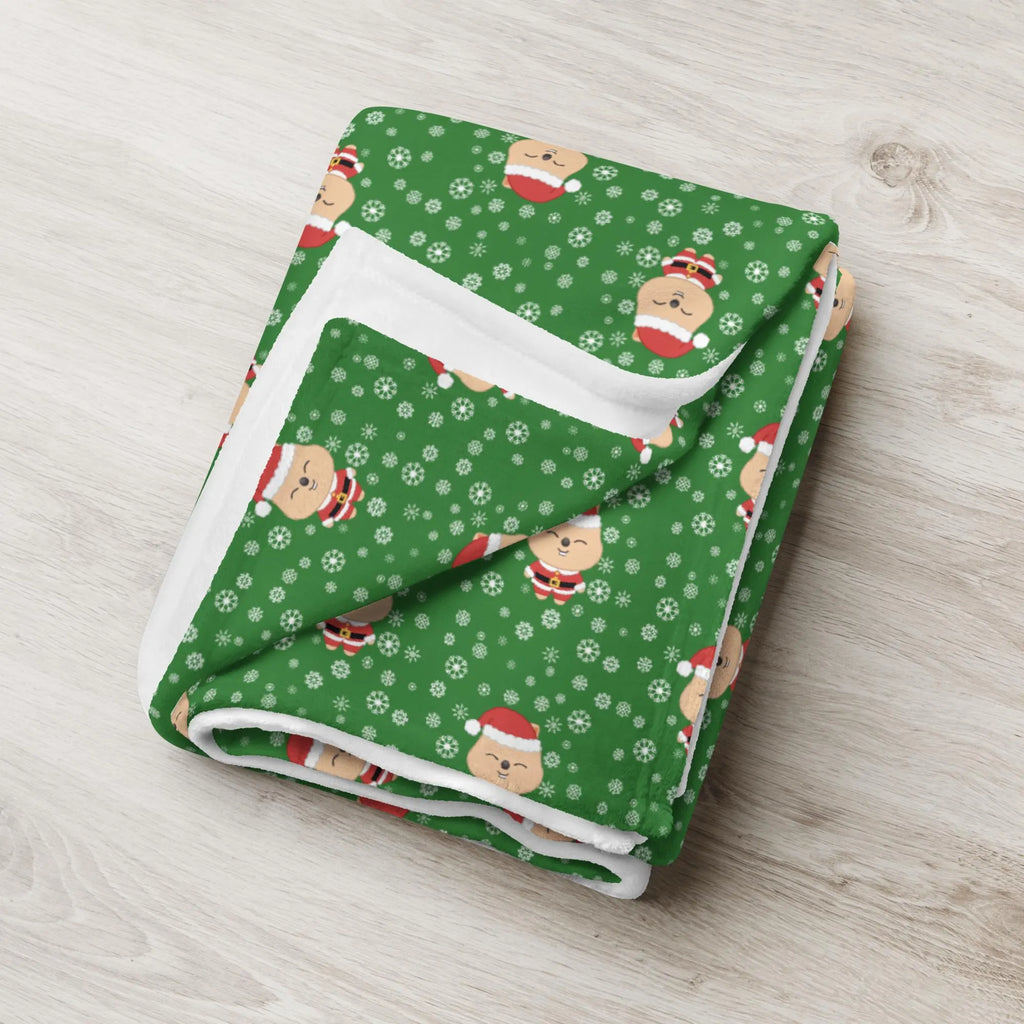 Han Quokka Santa Blanket – SKZOO Christmas Blanket – Cozy Holiday K-Pop Throw