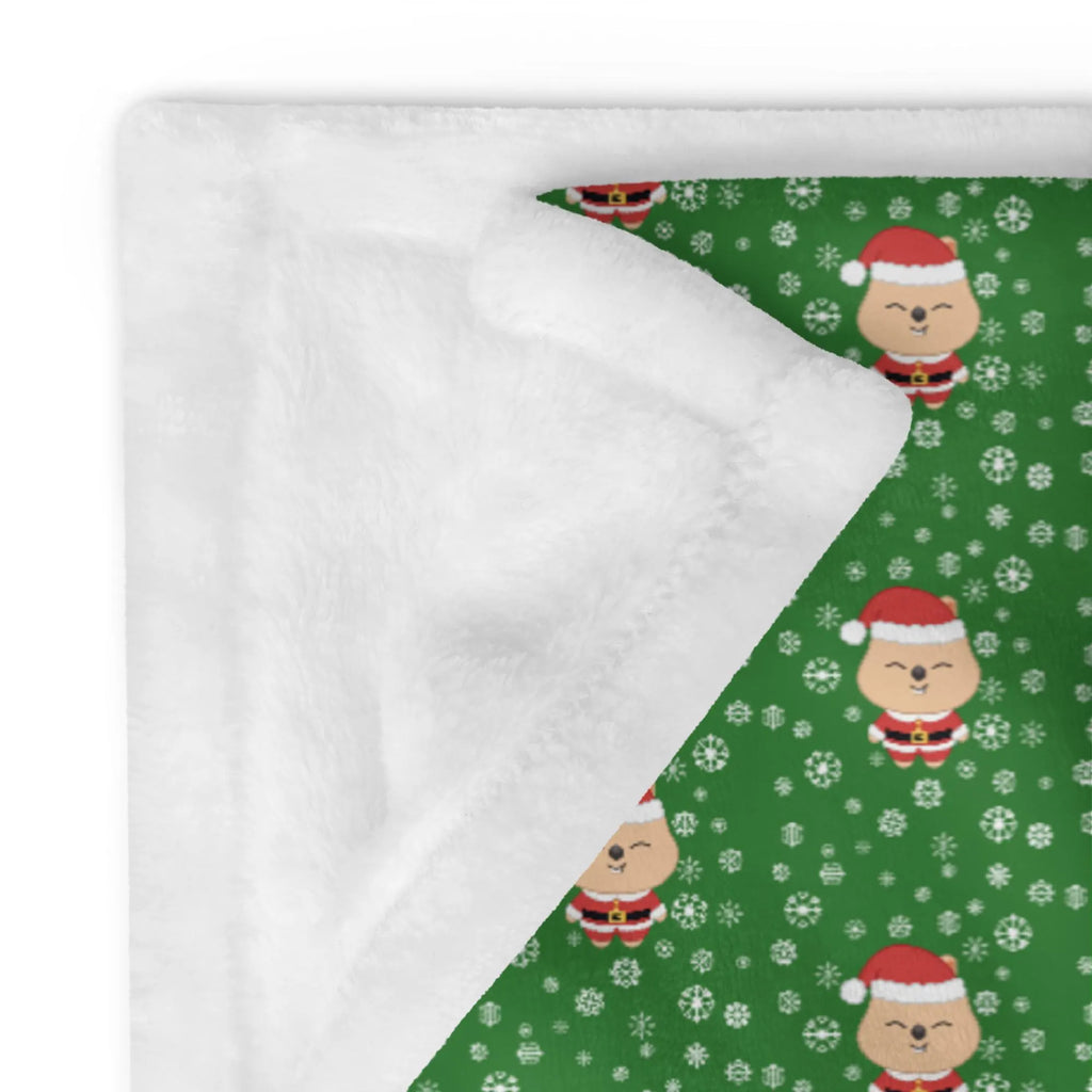 Han Quokka Santa Blanket – SKZOO Christmas Blanket – Cozy Holiday K-Pop Throw