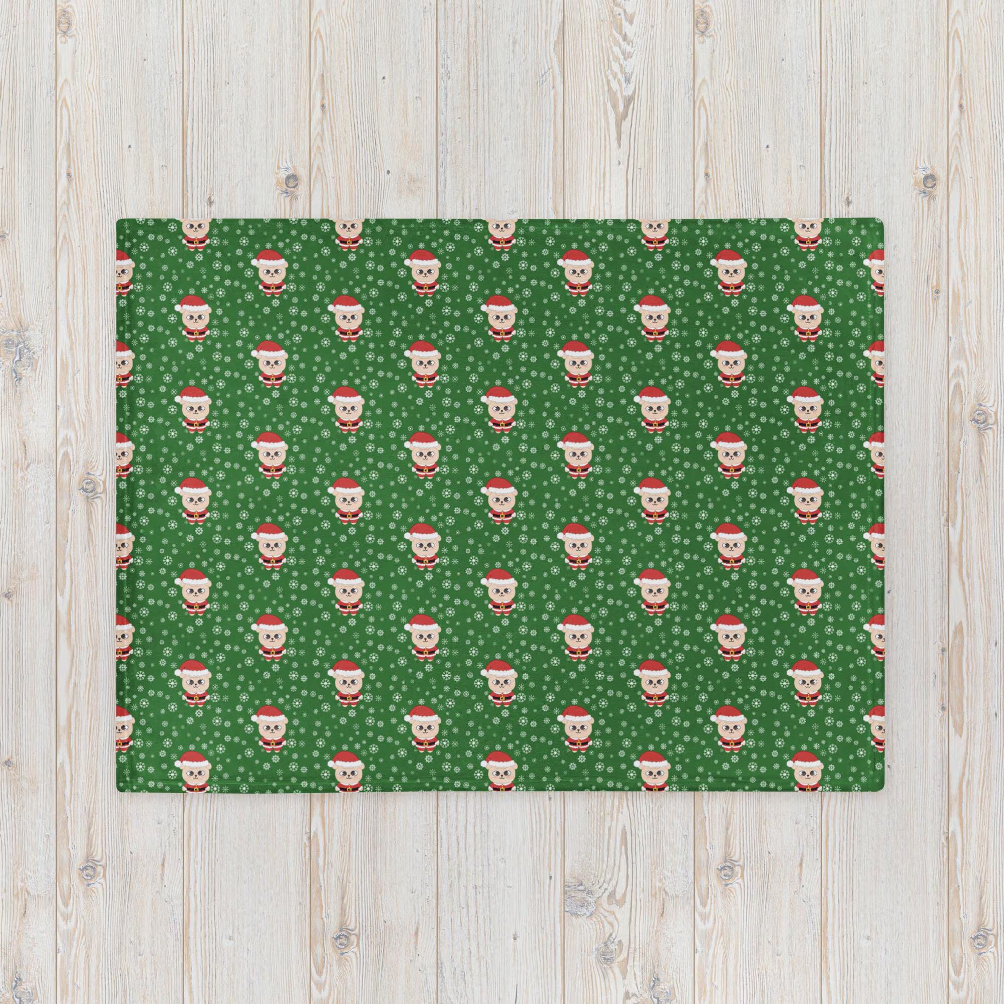 PuppyM Santa Blanket – SKZOO Christmas Blanket – Seungmin Holiday K-Pop Throw