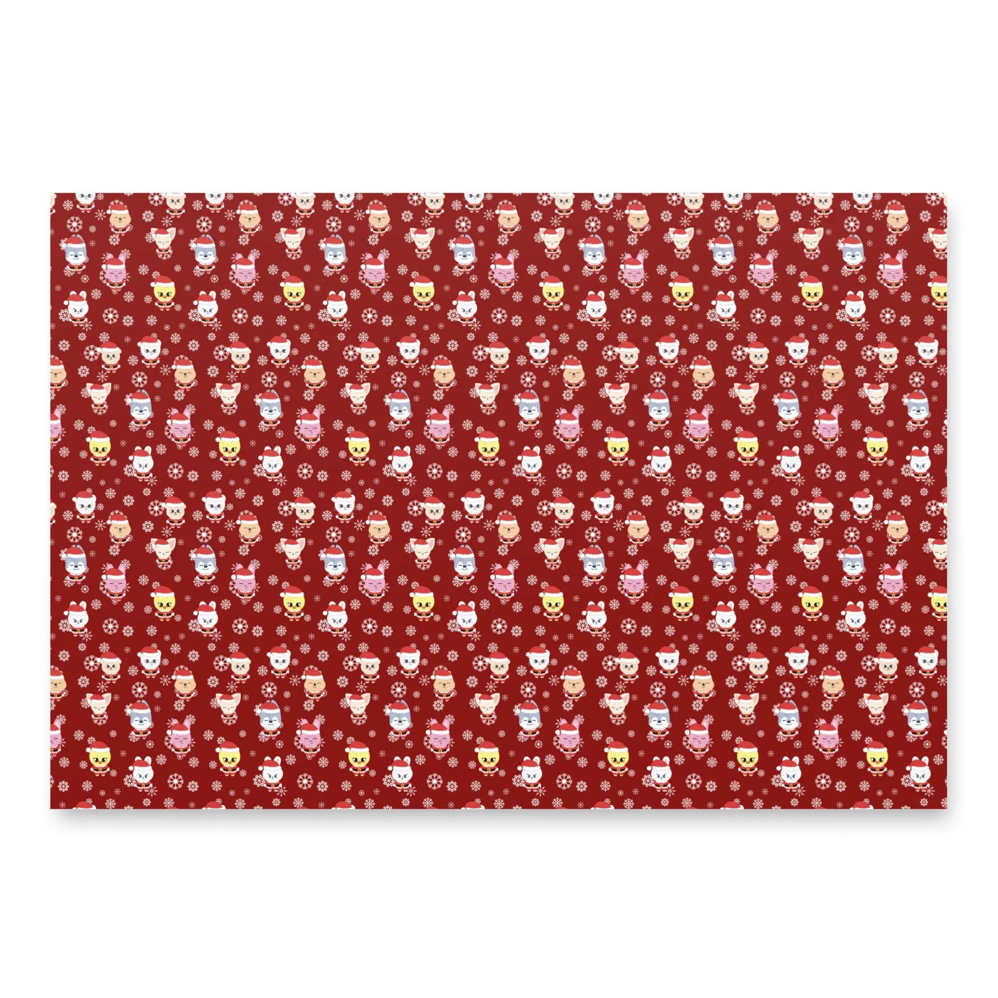 SKZOO Christmas Wrapping Paper – Set of 3 Sheets – Green, Red & Black Holiday Gift Wrap