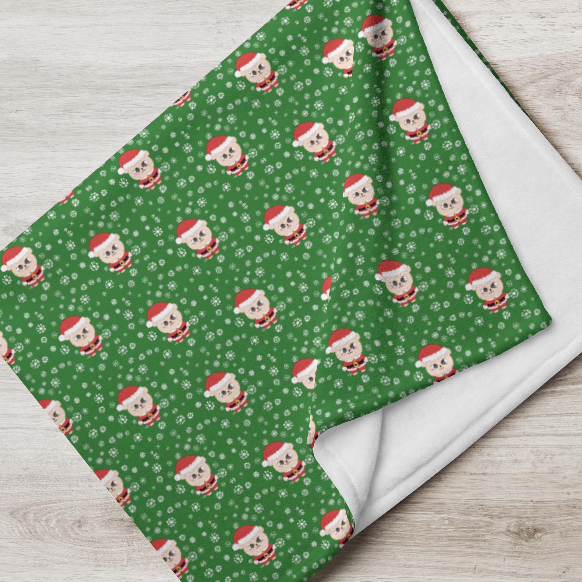 PuppyM Santa Blanket – SKZOO Christmas Blanket – Seungmin Holiday K-Pop Throw