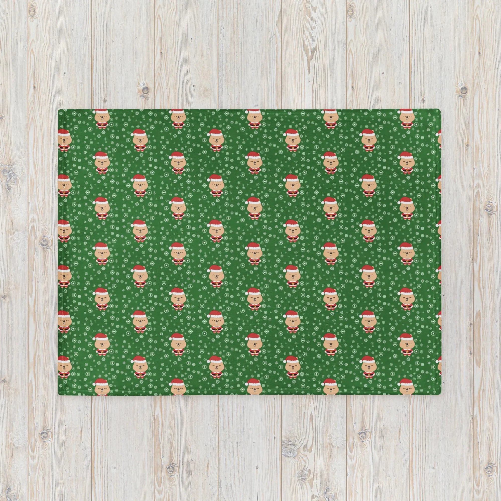 Han Quokka Santa Blanket – SKZOO Christmas Blanket – Cozy Holiday K-Pop Throw