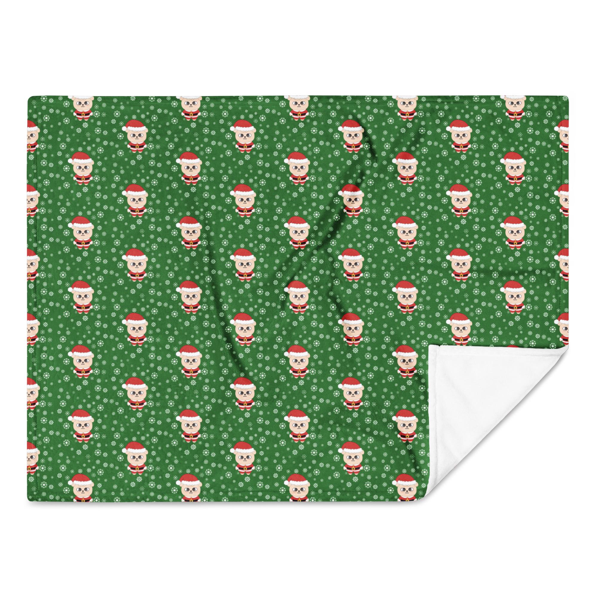 PuppyM Santa Blanket – SKZOO Christmas Blanket – Seungmin Holiday K-Pop Throw