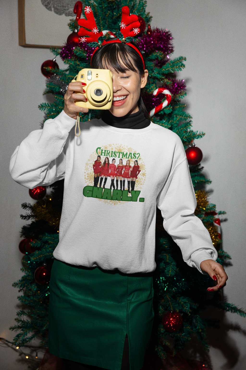 Christmas? Gnarly. Katseye Sweatshirt | Eyekon Holiday Sweater